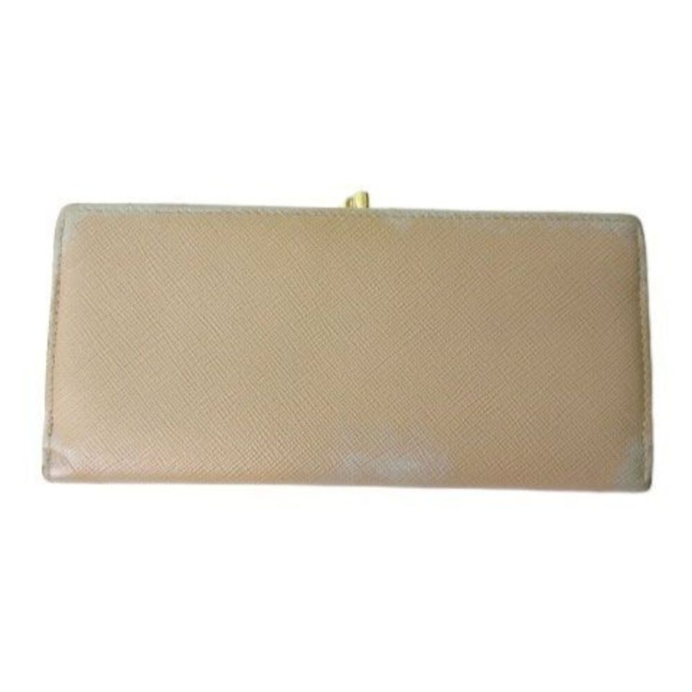 Prada Saffiano Wallet Triangular Plate Clasp Pink… - image 2
